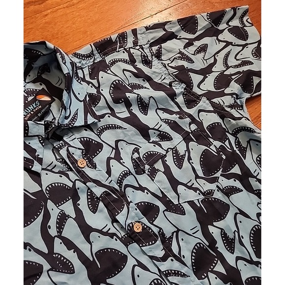 Trunks Surf And Swim CO. Shark Blue Shorts and Shirt Size XL YOUTH Sanro Short - Picture 5 of 8